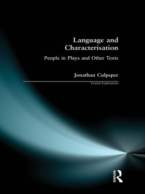 cover image of Language and Characterisation